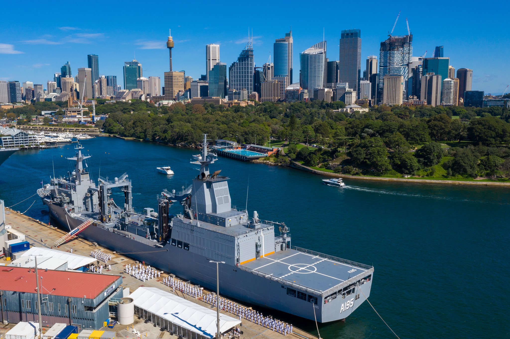 Royal Australian Navy Commissions HMAS Supply (A195) Auxiliary Oiler Replenishment (AOR) Ship