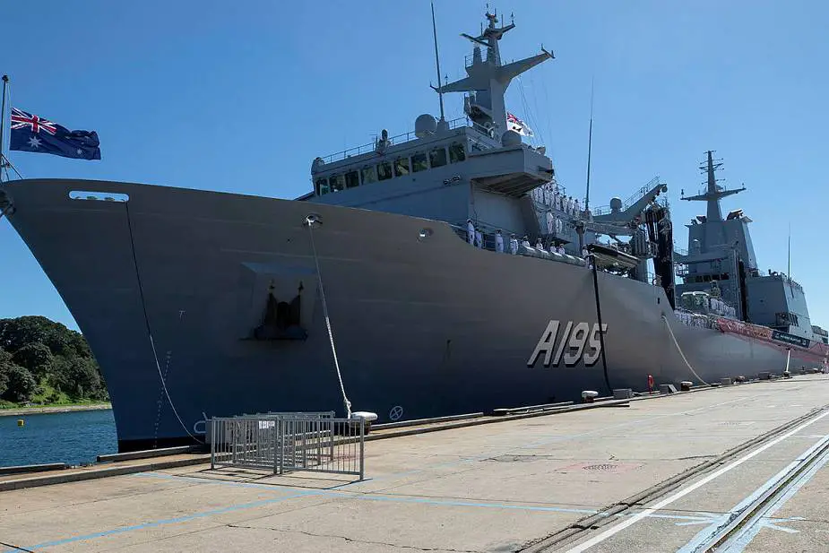 Royal Australian Navy Commissions HMAS Supply Auxiliary Oiler Replenishment Ship