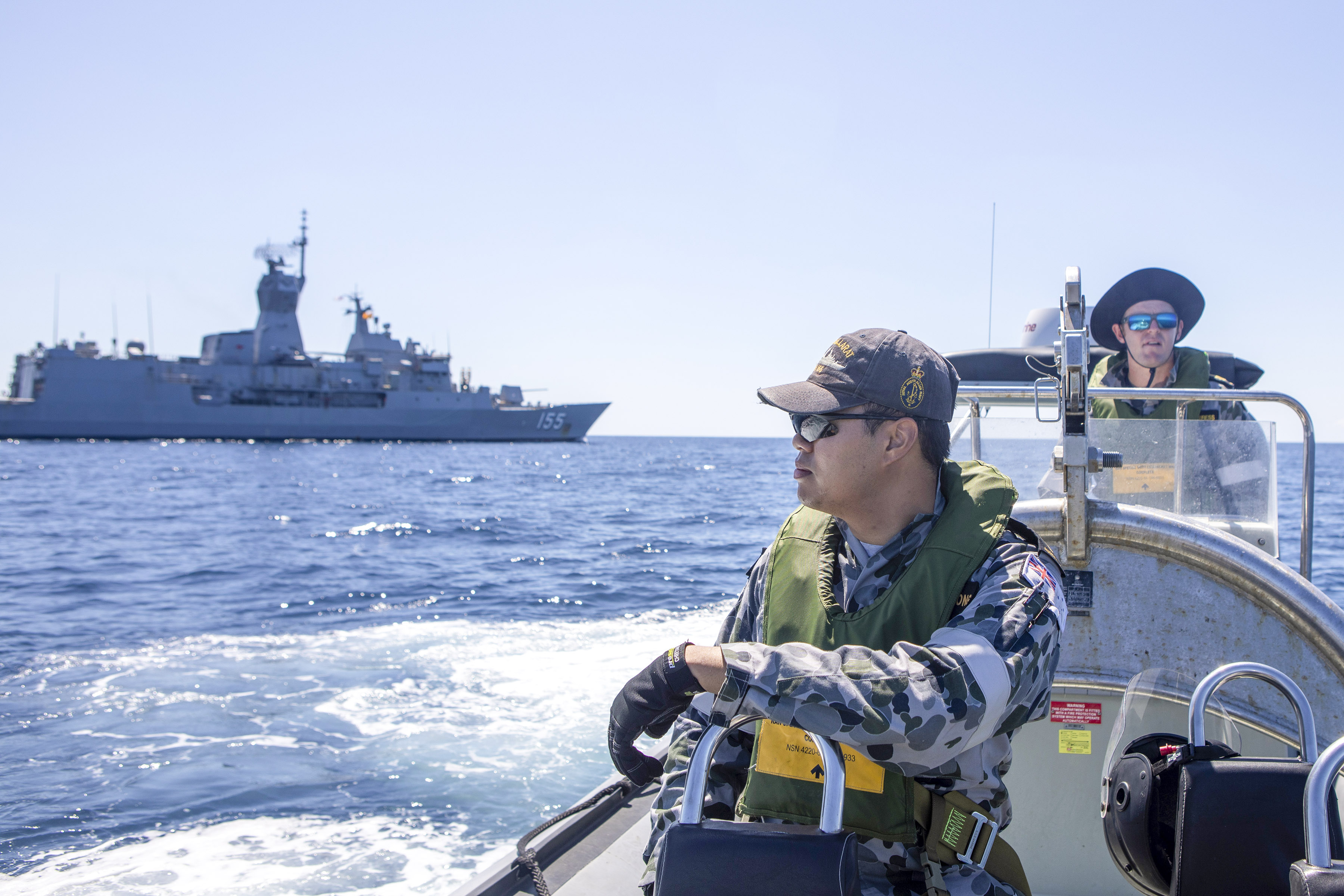 HMAS Ballarat is expected to be in the search area today after transiting the Lombok Strait. 