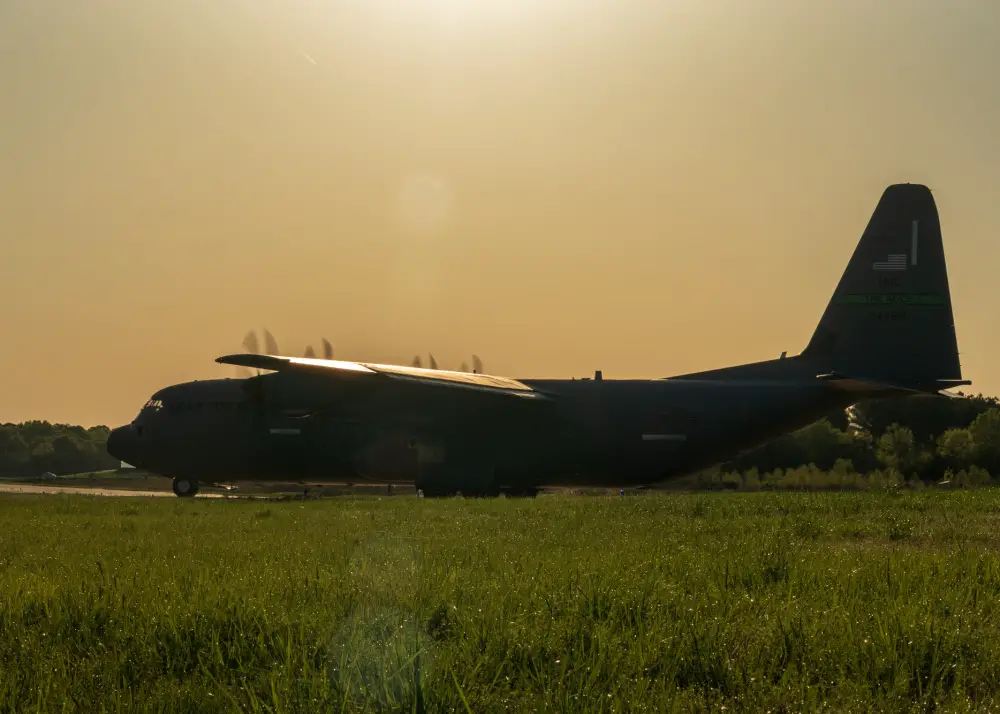 US Air Force 327th Airlift Squadron Conduct Air Mobility Operations During Joint Readiness Training