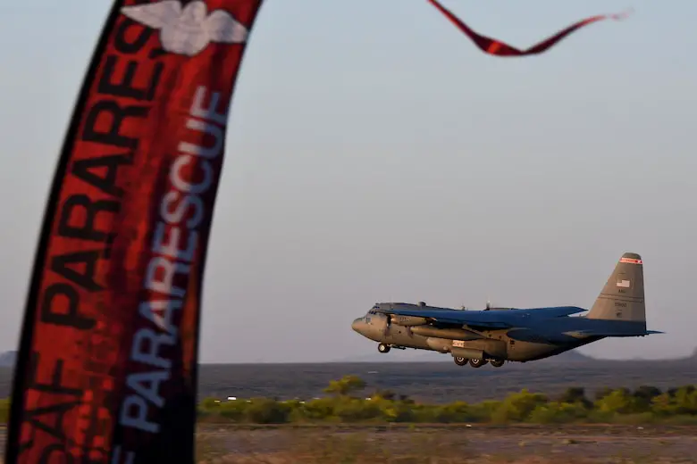US Air National Guard Testing C-130 Hercules Precision Airdrop Using LITENING Pod