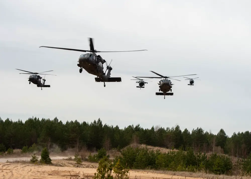 US Army 1st Combat Aviation Brigade and NATO eFP Battle Group-Latvia Conducts Joint Force Exercise