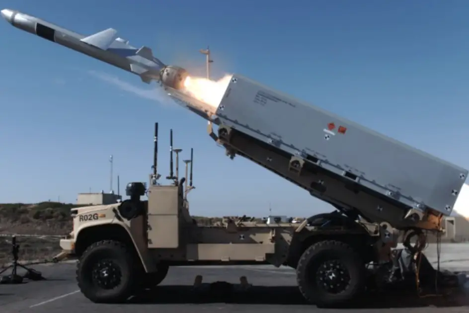 U.S. Marine Corps unmanned JLTV fires Naval Strike Missile (NSM) for first time.