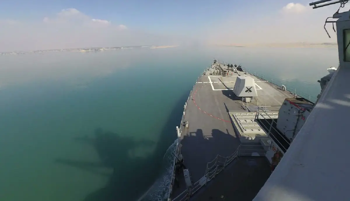 US Navy USS Winston S. Churchill (DDG 81) Transits Suez Canal
