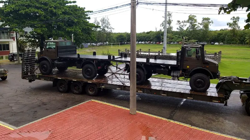 Brazilian Marine Corps Receives First 6 Daimler's UNIMOG U5000 Trucks