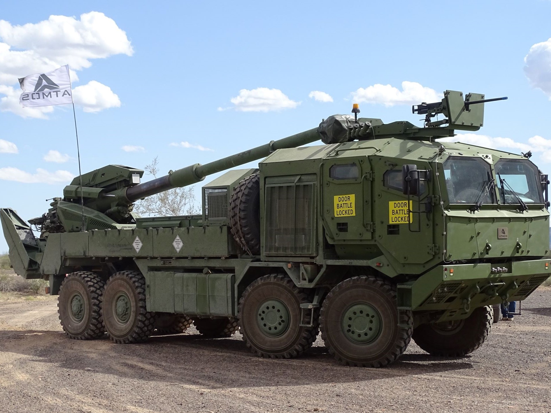 Elbit System's Autonomous Truck Mounted Ordnance System (ATMOS) Iron Sabre mobile howitzer