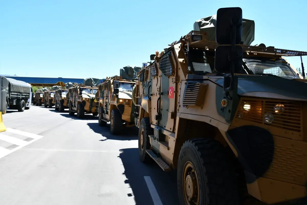 Turkish Land Forces 66th Mechanised Infantry Brigade crossed the Turkish-Bulgarian Hamzabeyli border during their land deployment to Cincu, Romania to take part in Exercise Steadfast Defender 2021 on May 11, 2021.