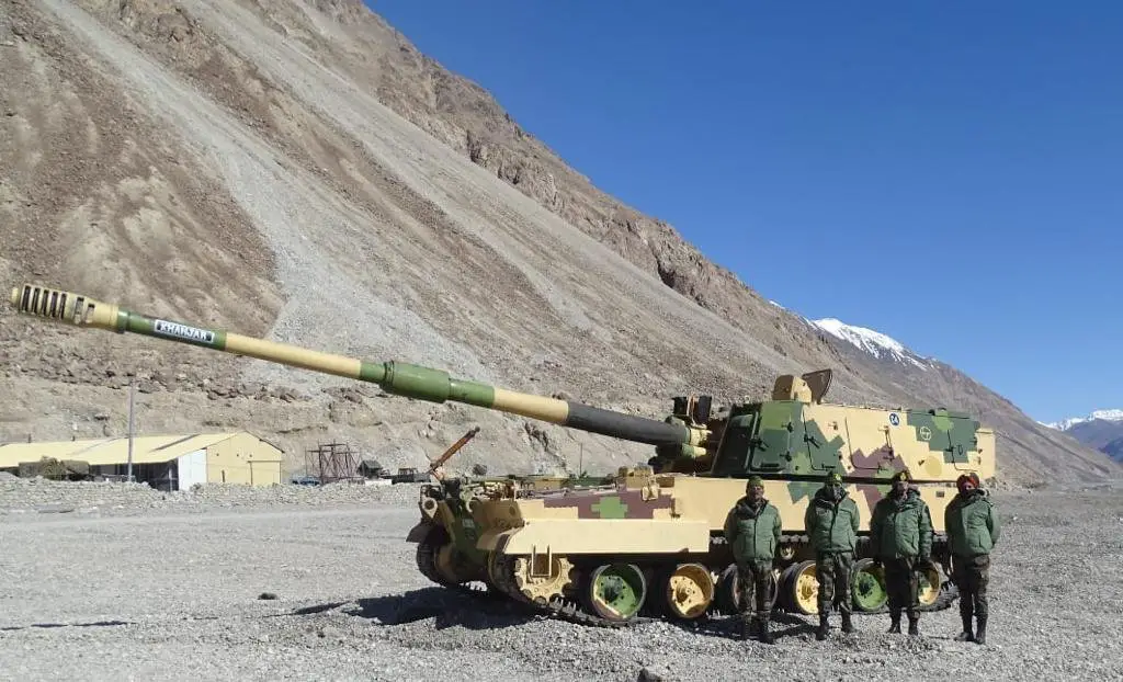 Indian Army Deploys K9 Vajra Self-propelled Howitzers in Ladakh for High Altitude Operations