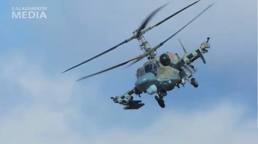 Kalashnikov's Upgraded Vihkr Guided Missile Tested from KA-52 Attack Reconnaissance Helicopter