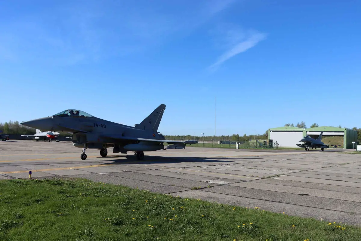 Spanish Air Force Eurofighter Detachment Accomplishes First Alert Scramble in Baltic Air Policing