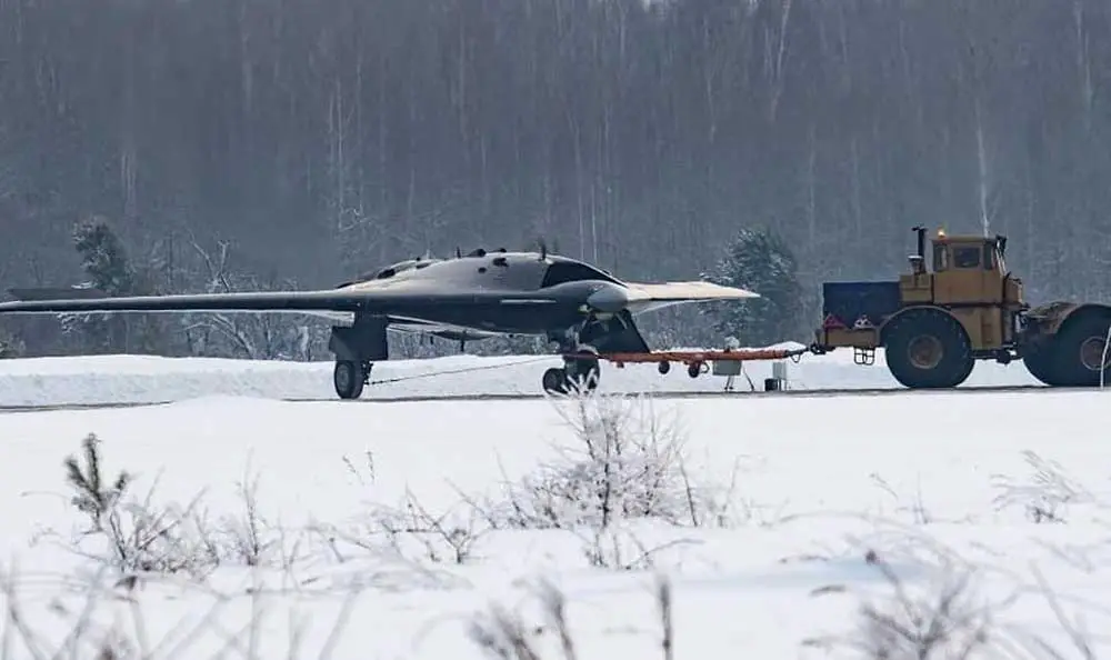 Sukhoi S-70 Okhotnik-B stealth heavy unmanned combat aerial vehicle (UCAV)