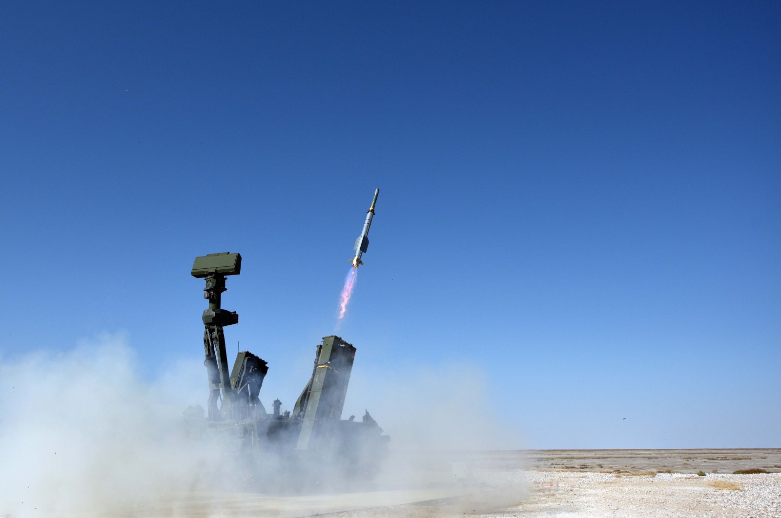 Turkey's HÄ°SAR-A short range air defense missile system successfully tested.