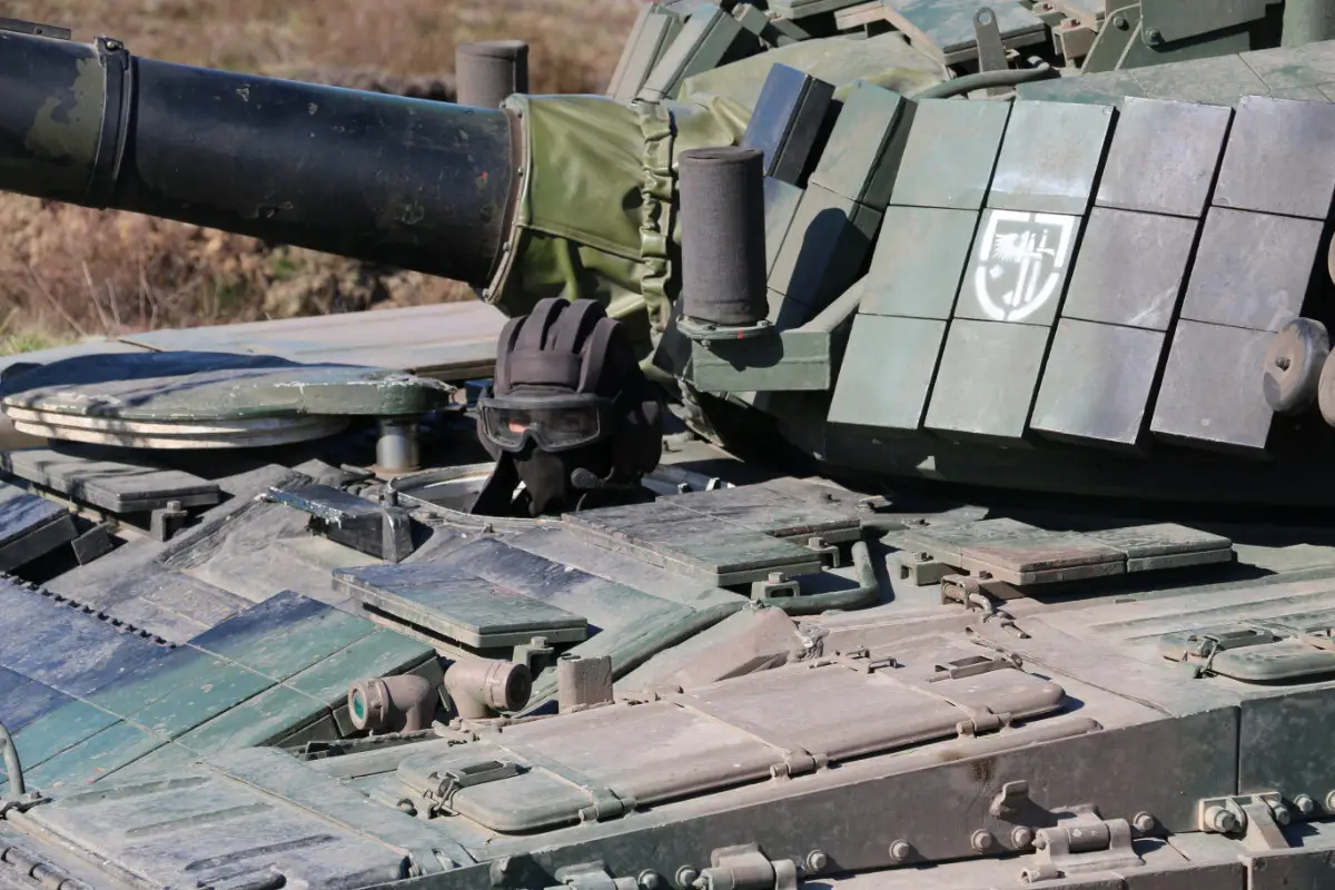 A Polish armoured crew member during exercise Summer Shield