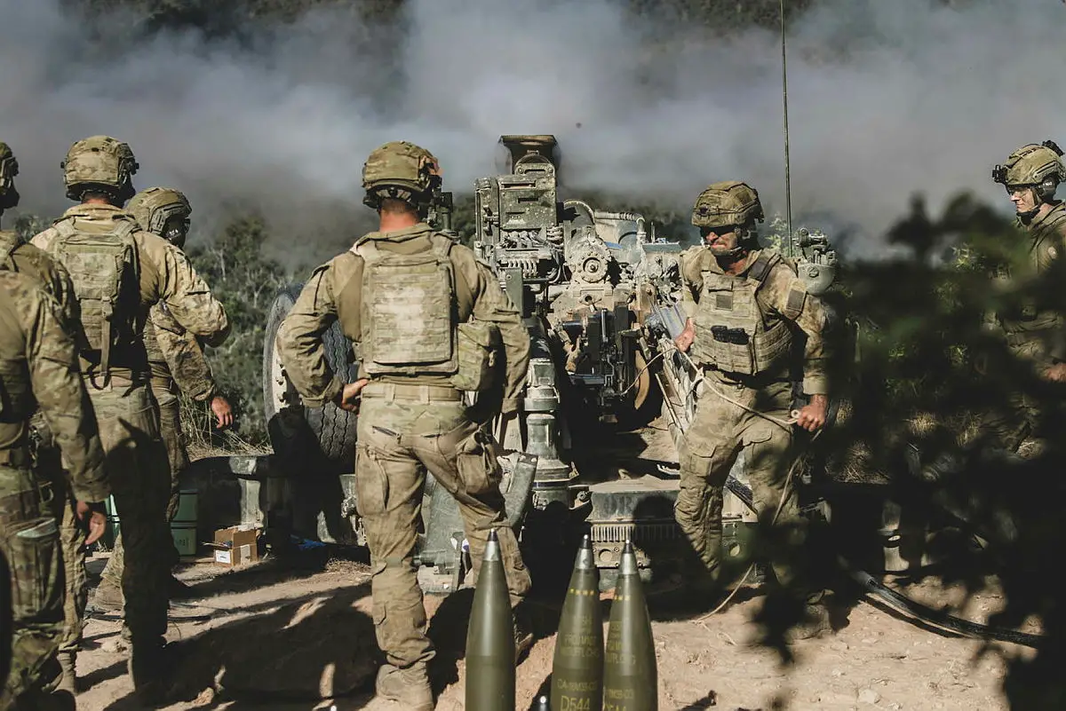 Australian Army Soldiers Conduct Combined Arms Live Fire Exercise in Exercise Diamond Walk 21