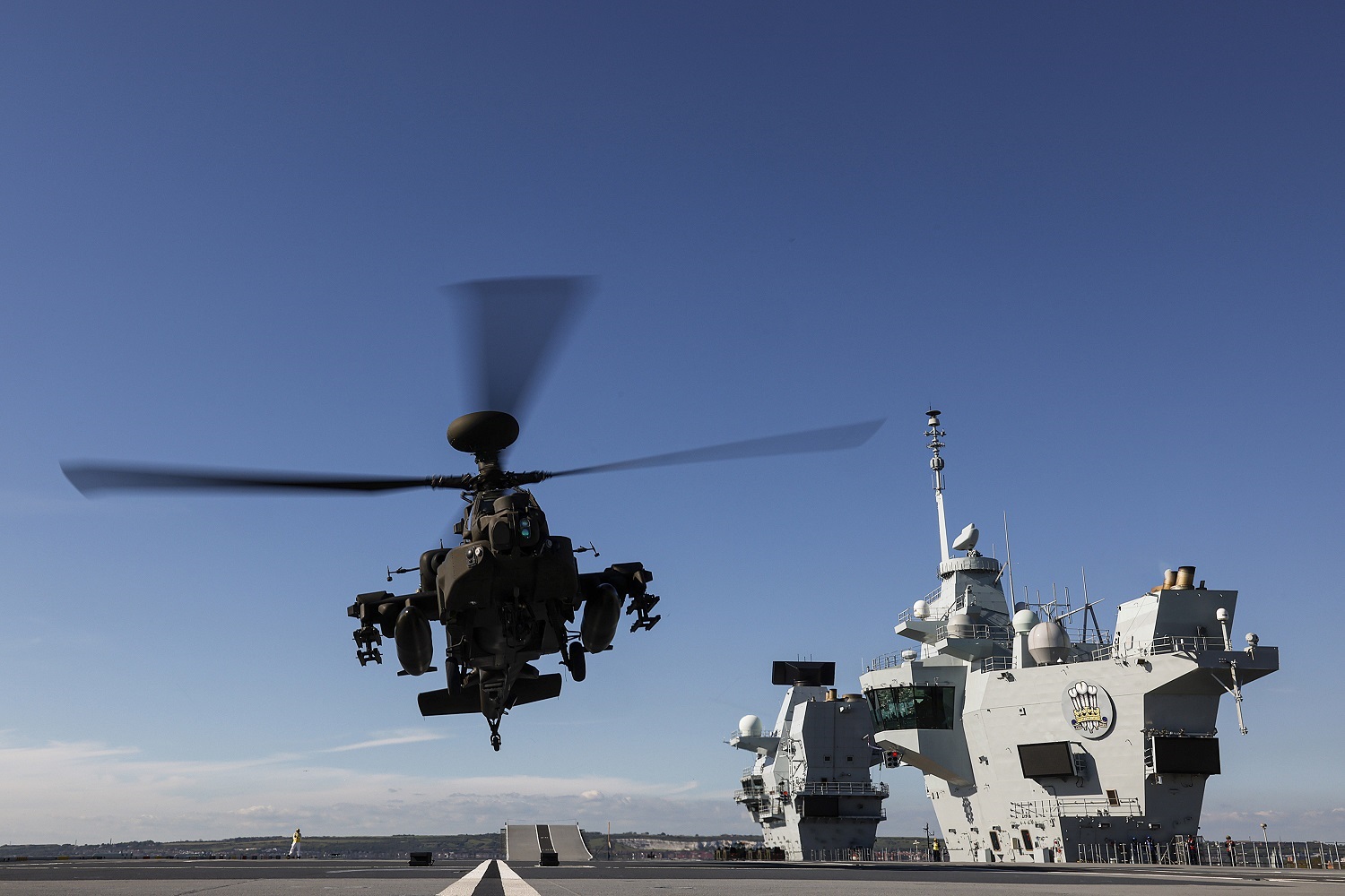 British Army Apache Attack Helicopters Add Striking Power to Royal Navy HMS Prince of Wales