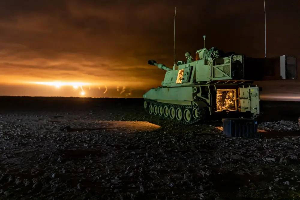 US Army M109A6 Paladin Howitzers Completes Multinational Night Live-fire in Morocco