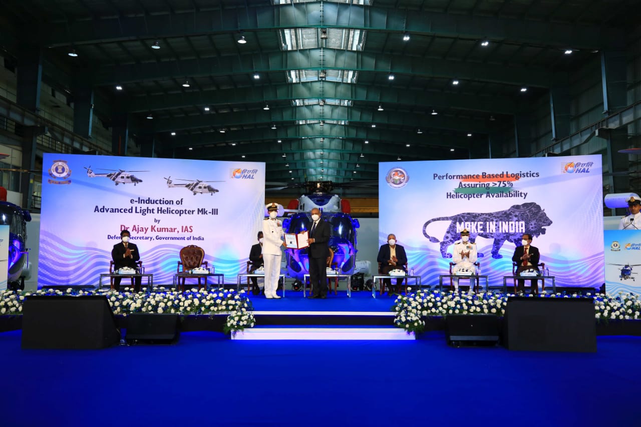 Indian Coast Guard Inducts 16 Indigenously-built Advanced Light Helicopters ALH MK III