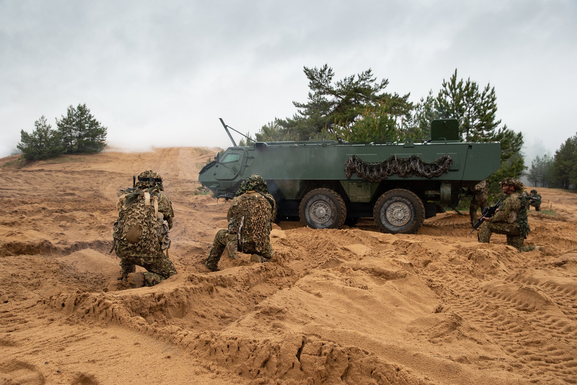 Latvian Armed Forces Patria 6X6 Armoured Wheeled Vehicle Platform