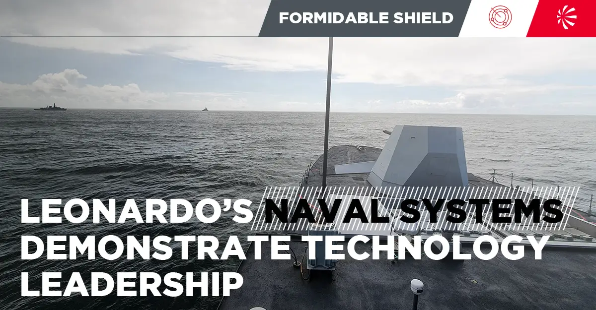 Leonardoâ€™s Naval Systems Demonstrate Technology Leadership at Exercise Formidable Shield 2021