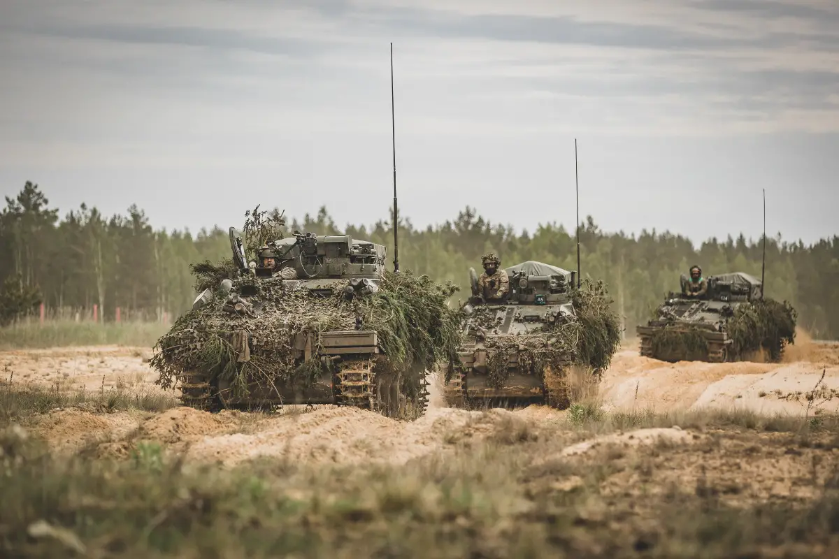 Latvian CVR(T) armoured reconnaissance vehicles during exercise Summer Shield 21