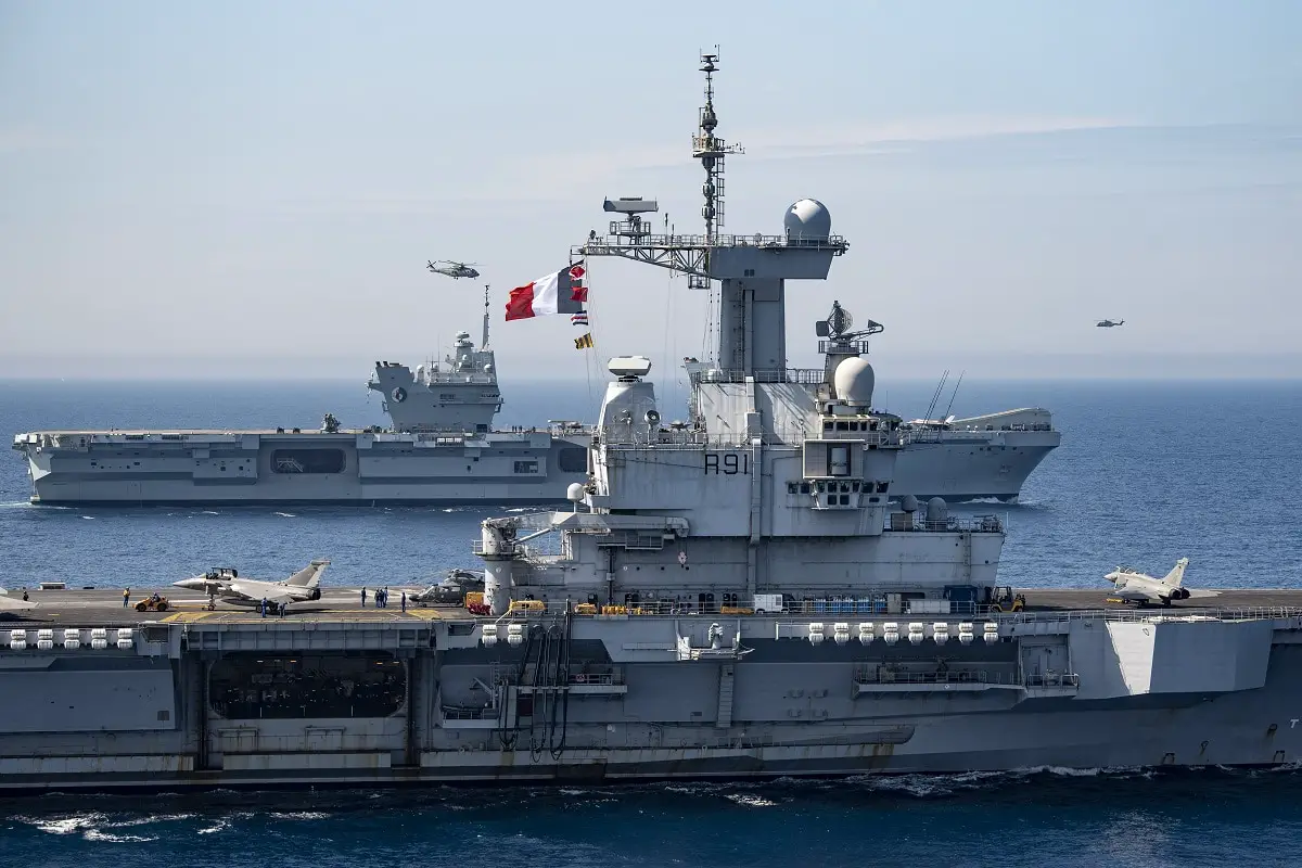 NATO Carrier Strike Groups Train Together in the Mediterranean