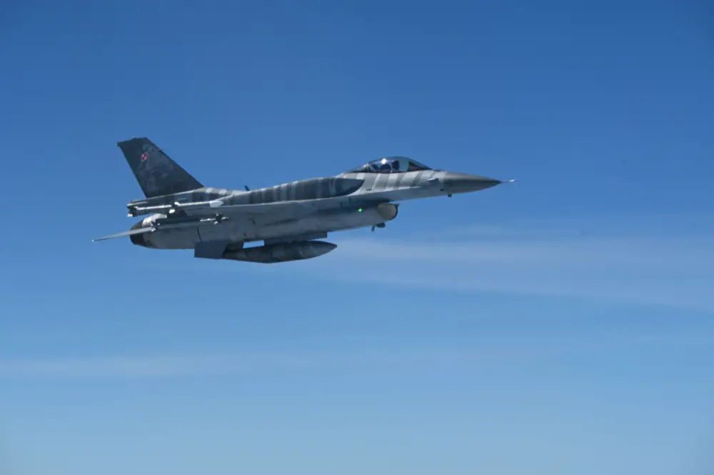 A Polish Air Force F-16C Fighting Falcon in support of Bomber Task Force Europe 21-3, May 31, 2021.