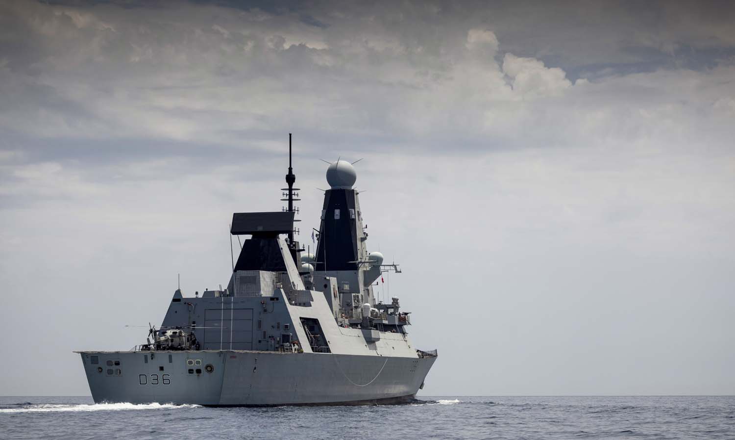 HMS Defender during their deployment with the Carrier Strike Group so far