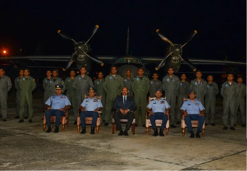 One of three SLAF AN-32B transport aircraft that returned to service with No 2 Squadron at SLAF Base Katunayake on 11 June, after being overhauled in Ukraine. (Sri Lanka Air Force)