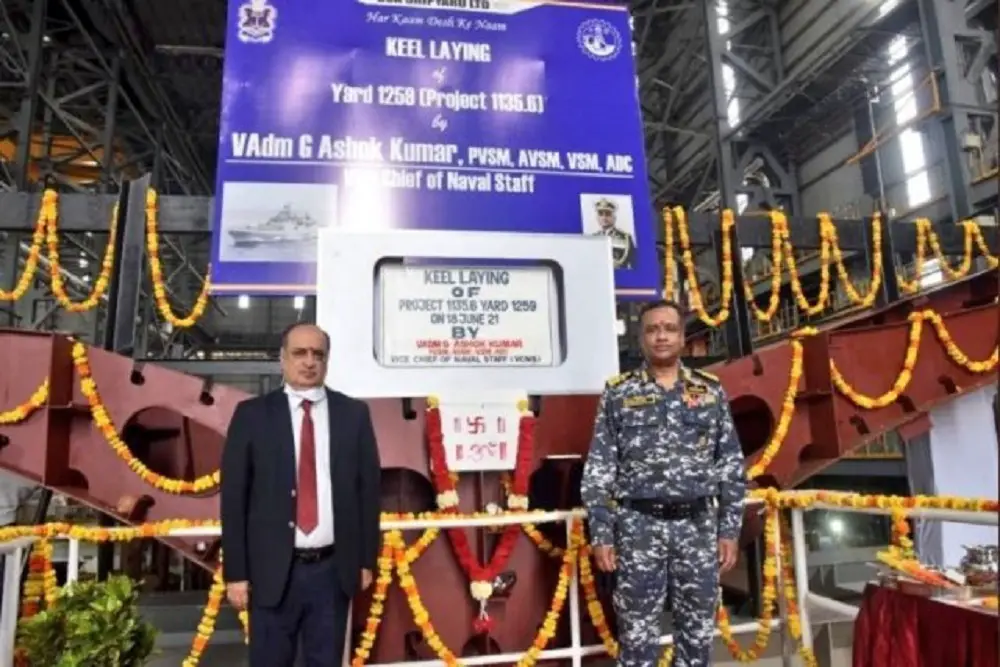 Keel Laid for Indian Navy's Second Project 1135.6 Talwar-Class Frigate