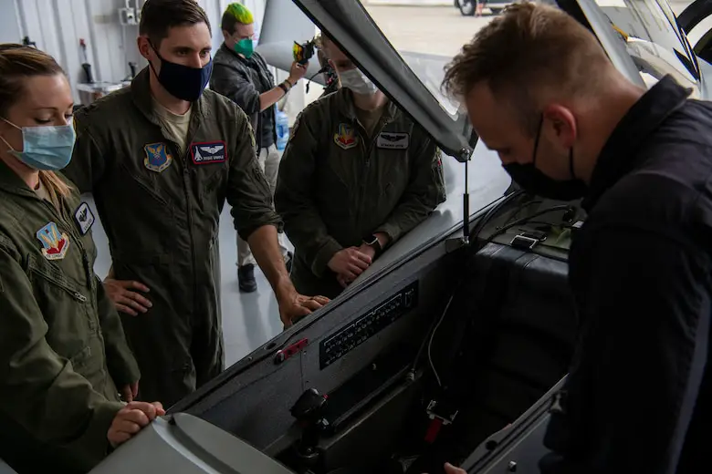US Air Force B-1B Lancer Pilots Test Airborne Tactical Augmented Reality System (ATARS) in Air