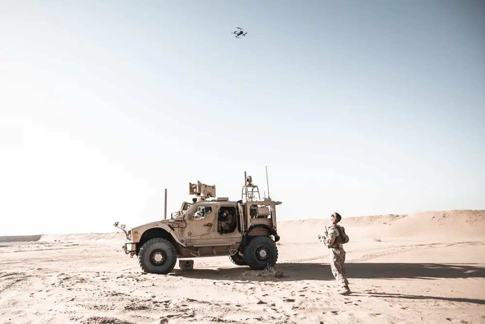 US Marine Corps Tests Light MADIS Air Defense with Polaris MRZR in Kingdom of Saudi Arabia