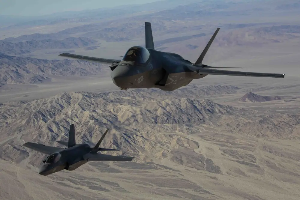 Marine Fighter Attack Squadron (VMFA) 314 declare their full operational capability (FOC) for the F-35C Lightning II