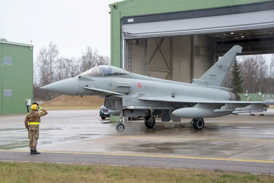 An Italian Eurofighter prepares to take off in support of an Air Policing mission. Eurofighters are used by many different Europeans Air Forces. 