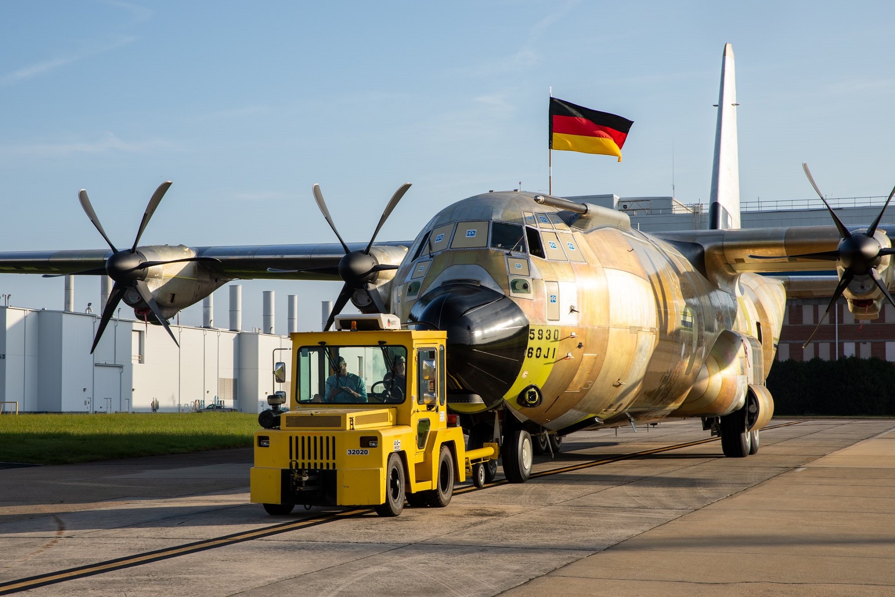Lockheed Martin Rollout of the German Air Force C-130J Super Hercules Military Transport