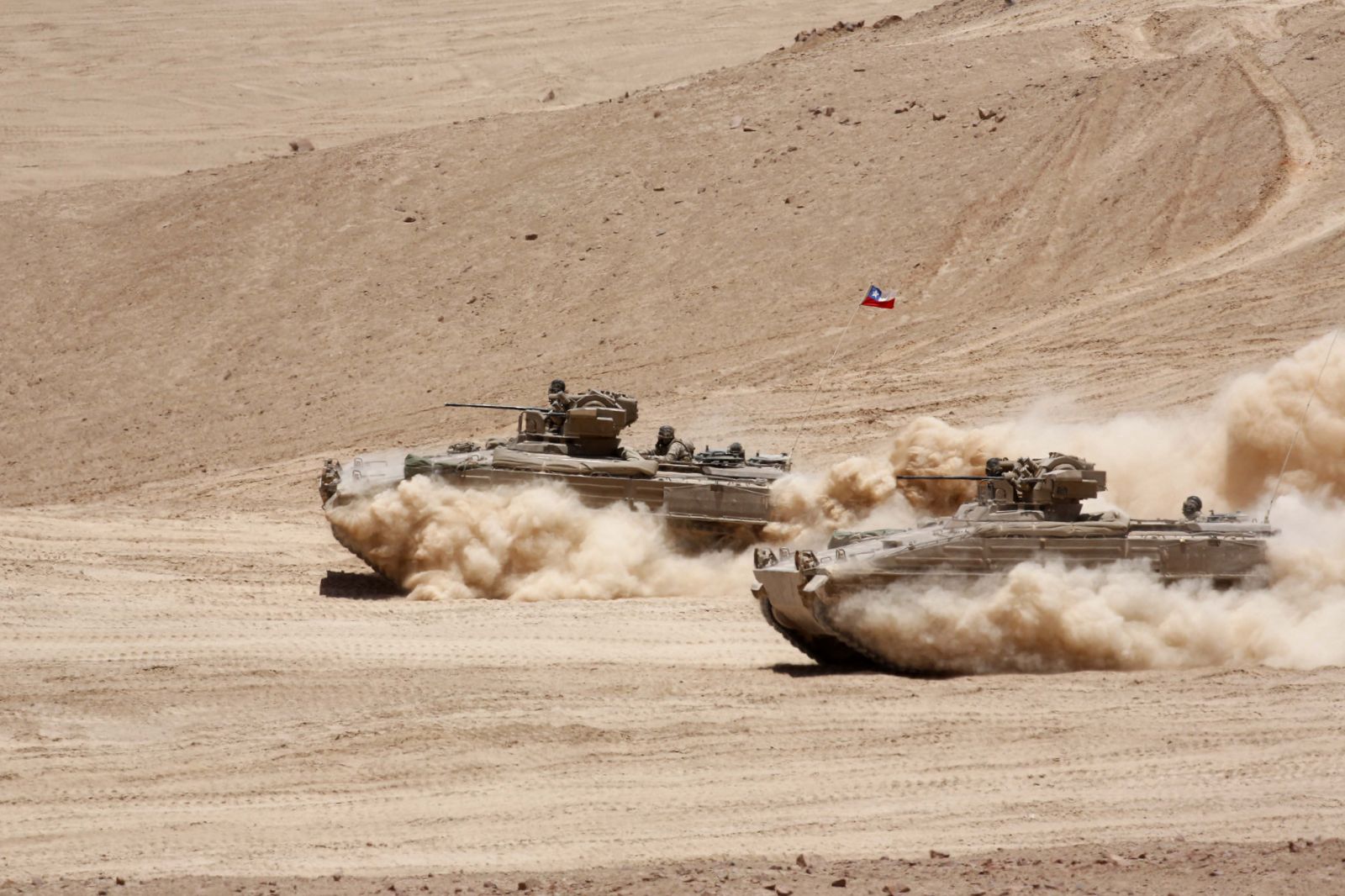Chilean Army Marder Infantry Fightings Vehicles and Leopard 2 Main Battle Tanks