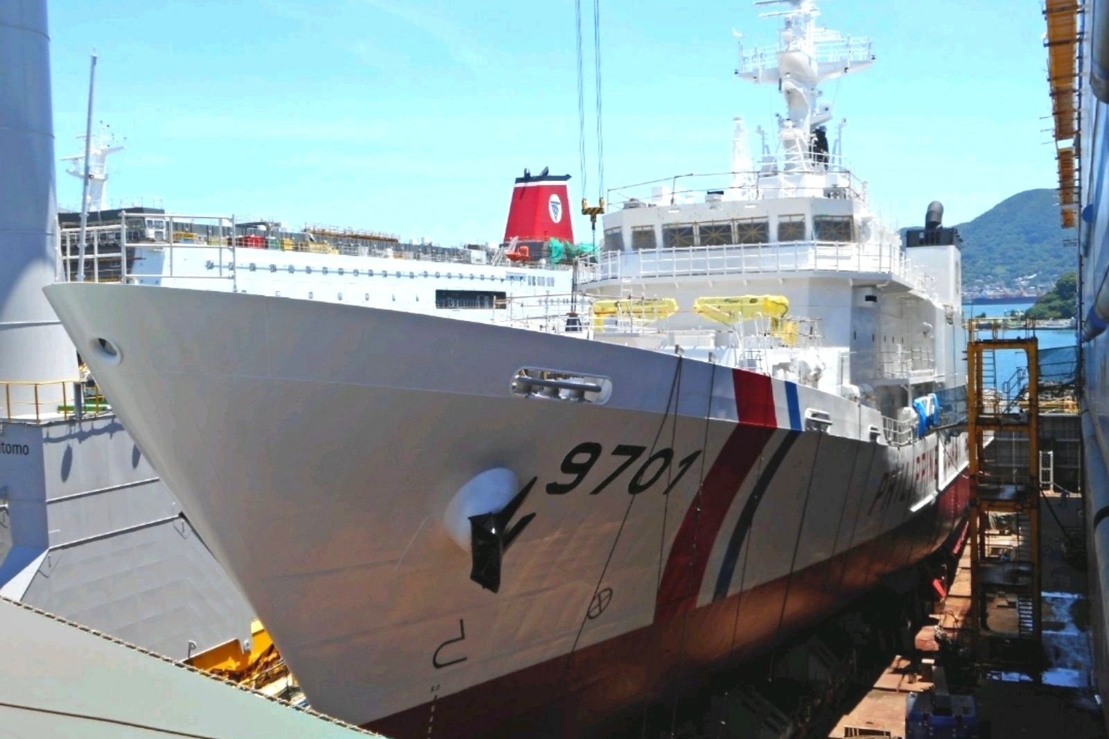 Launch ceremony of first 97-meter multi-role response vessels (MMRVs) for the Philippine Coast Guard