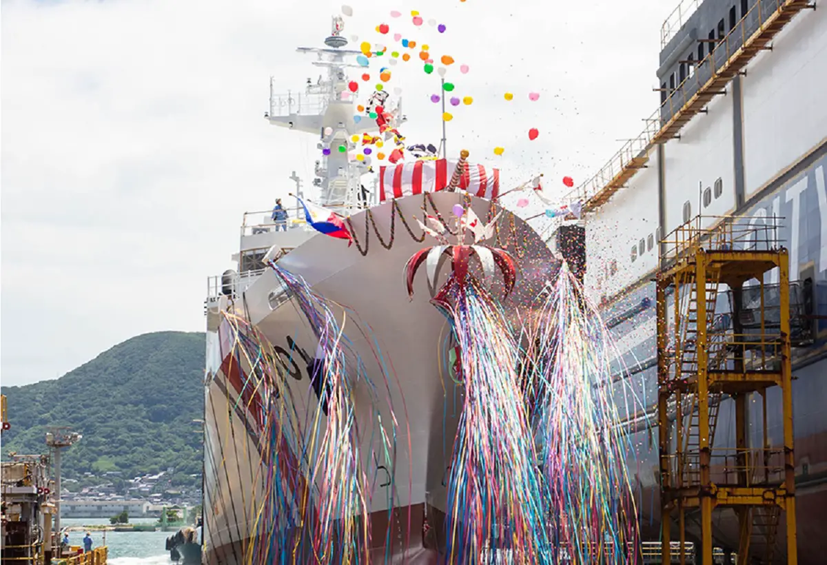 Mitsubishi Shipbuilding Launches Large Multi-role Response Vessel (MRRV) for Philippines