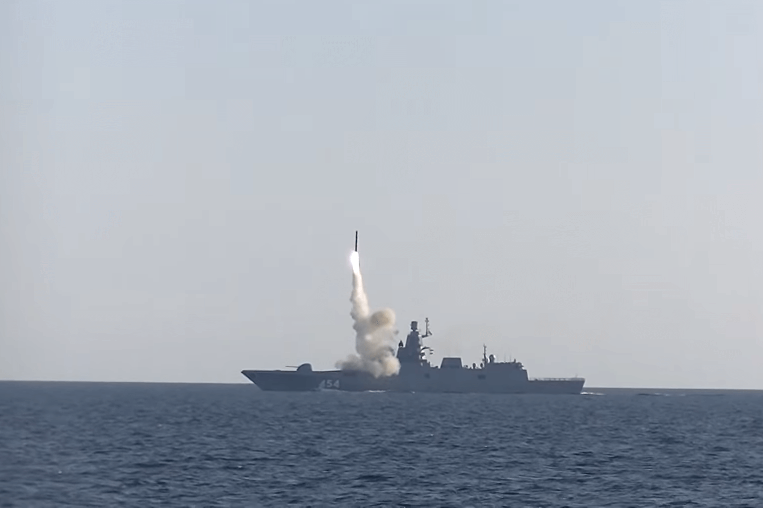 Russian Navy Admiral Gorshkov Frigate Successfully Test-fired Zircon Anti-ship Hypersonic Missile