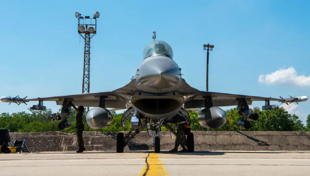 US Air Force 555th Fighter Squadron F-16s Arrive in Bulgaria for Thracian Star 21