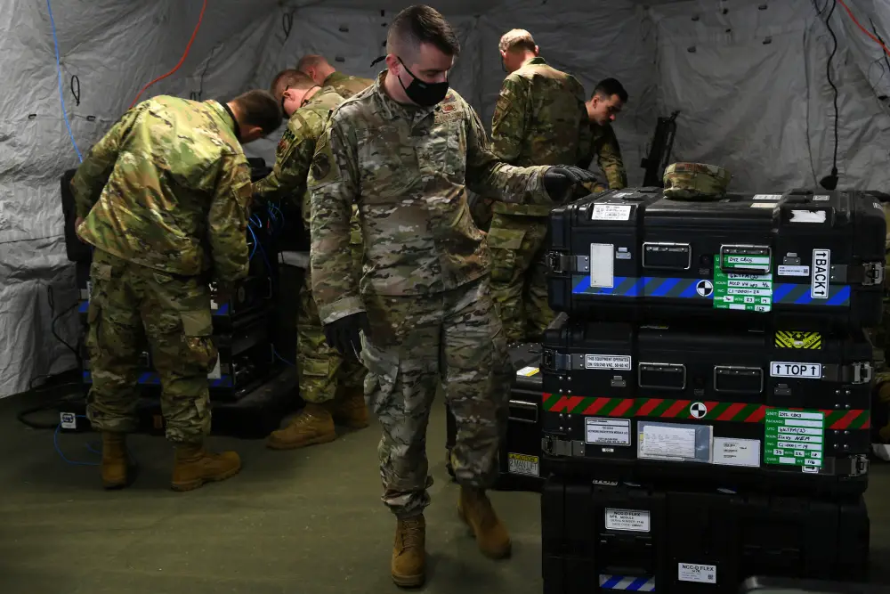 US Air National Guard 242nd Combat Communications Squadron Tests Deployment Capabilities