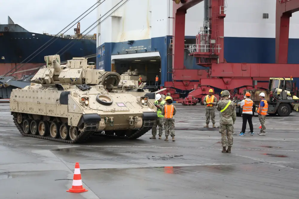 US Army 1st Armored Brigade Combat Team Arrives in Poland for Atlantic Resolve