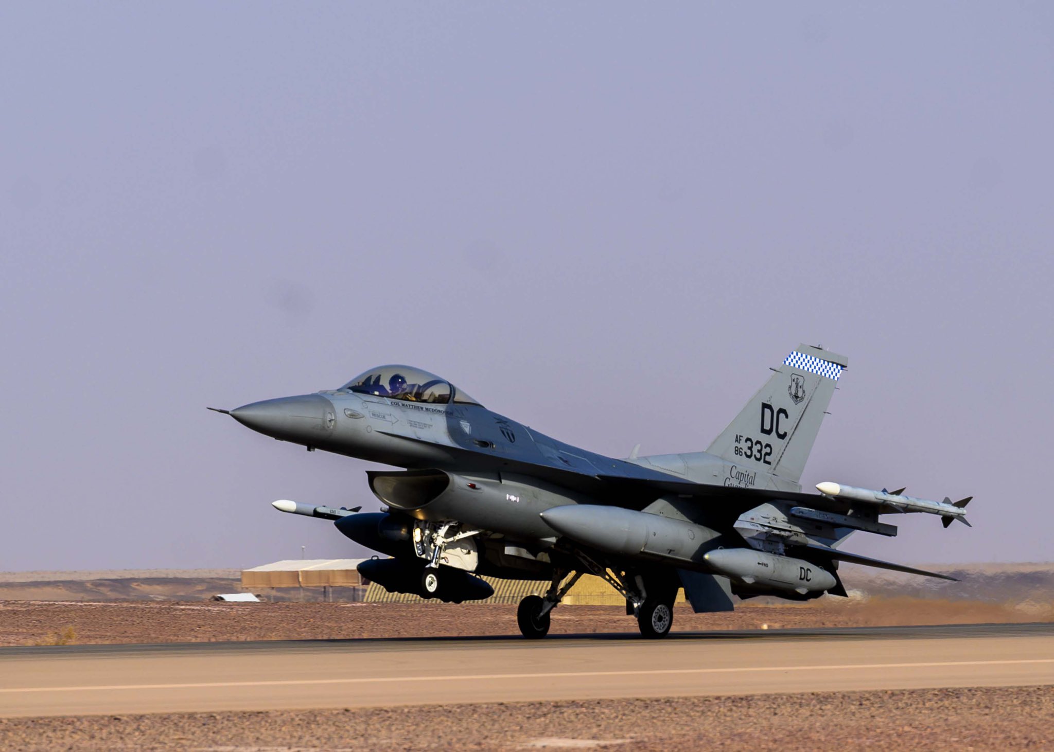 US District of Columbia Air National Guard F-16 Fighters Arrive in Kingdom of Saudi Arabia