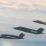 XQ-58A Valkyrie, F-35 Lightning II, and F-22 Raptor