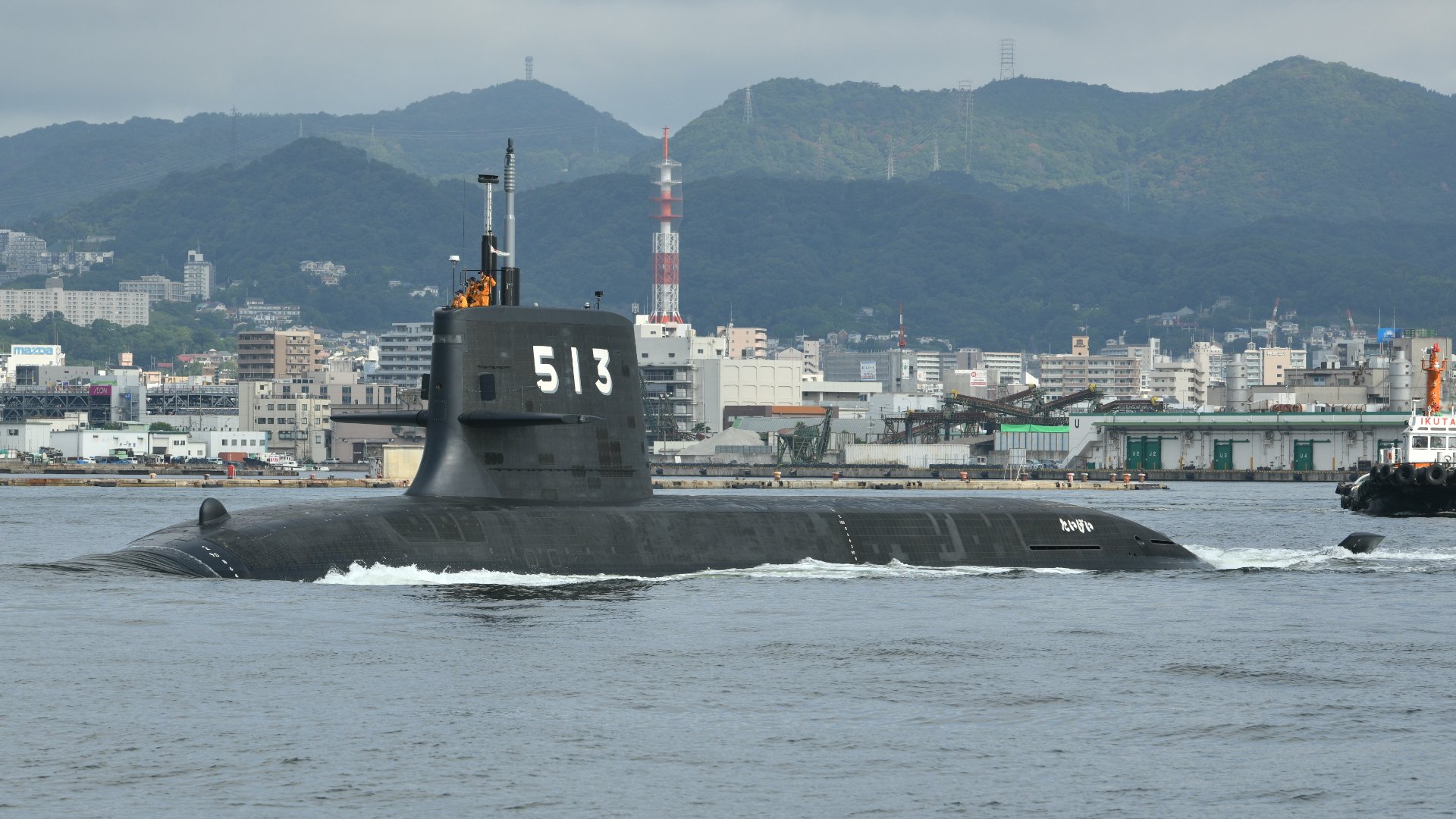 Japan Maritime Self-Defense Force JS Taigei (SS-513) Head out for Sea Trials