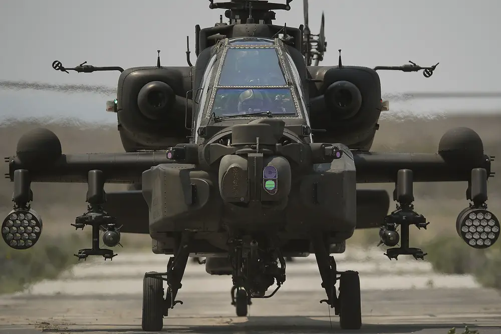 Based in Arizona, The Singapore contingent operates eight AH-64 Apache Helicopters as part of the Peace Vanguard Task Force. 