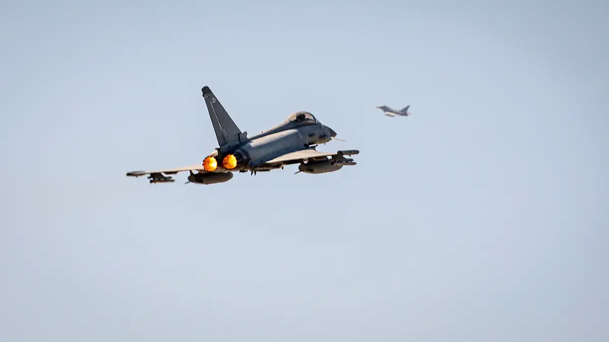 Royal Air Force Eurofighter Typhoons in Romania Intercept Russian Fighter