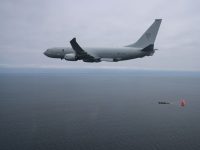 Royal Air Force P-8A Poseidon Maritime Patrol Aircraft Releases Torpedo for the First Time