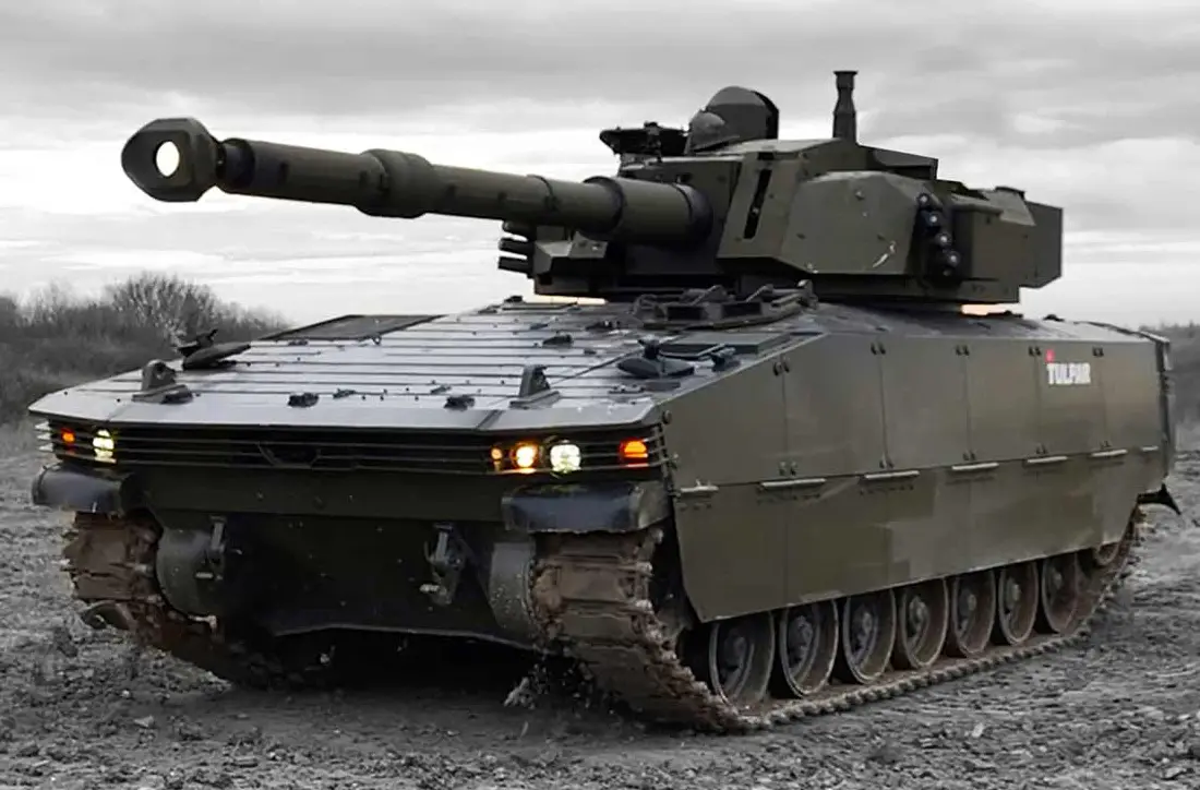 TULPAR Next-generation Armored Tracked Vehicle, with 105 mm turret system