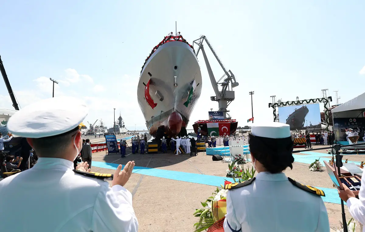Turkey's Istanbul Shipyard Launched First Babur-Class MILGEM Corvette For Pakistan Navy