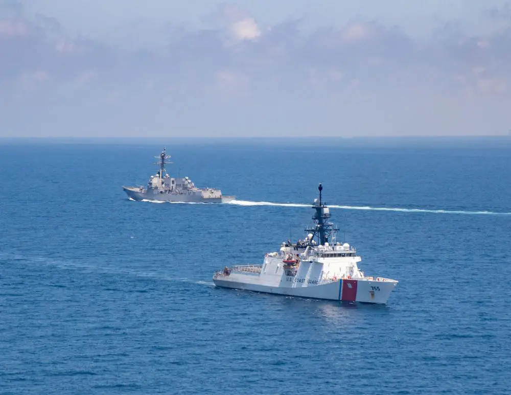 US Navy USS Kidd and US Coast Guard USCGC Munro Send Ships Through Taiwan Strait